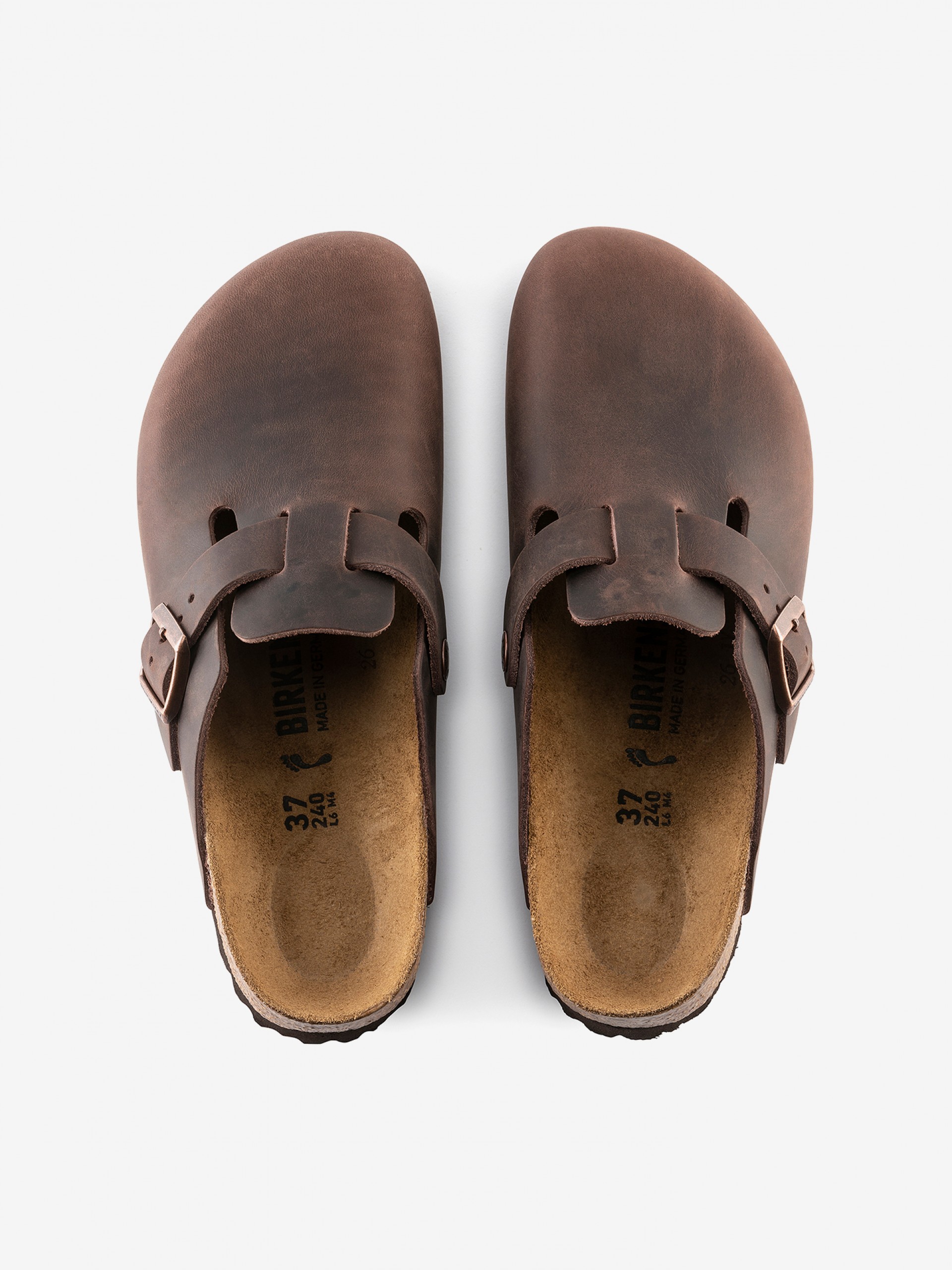 Chinelos Birkenstock Boston Oiled Leather Castanhos