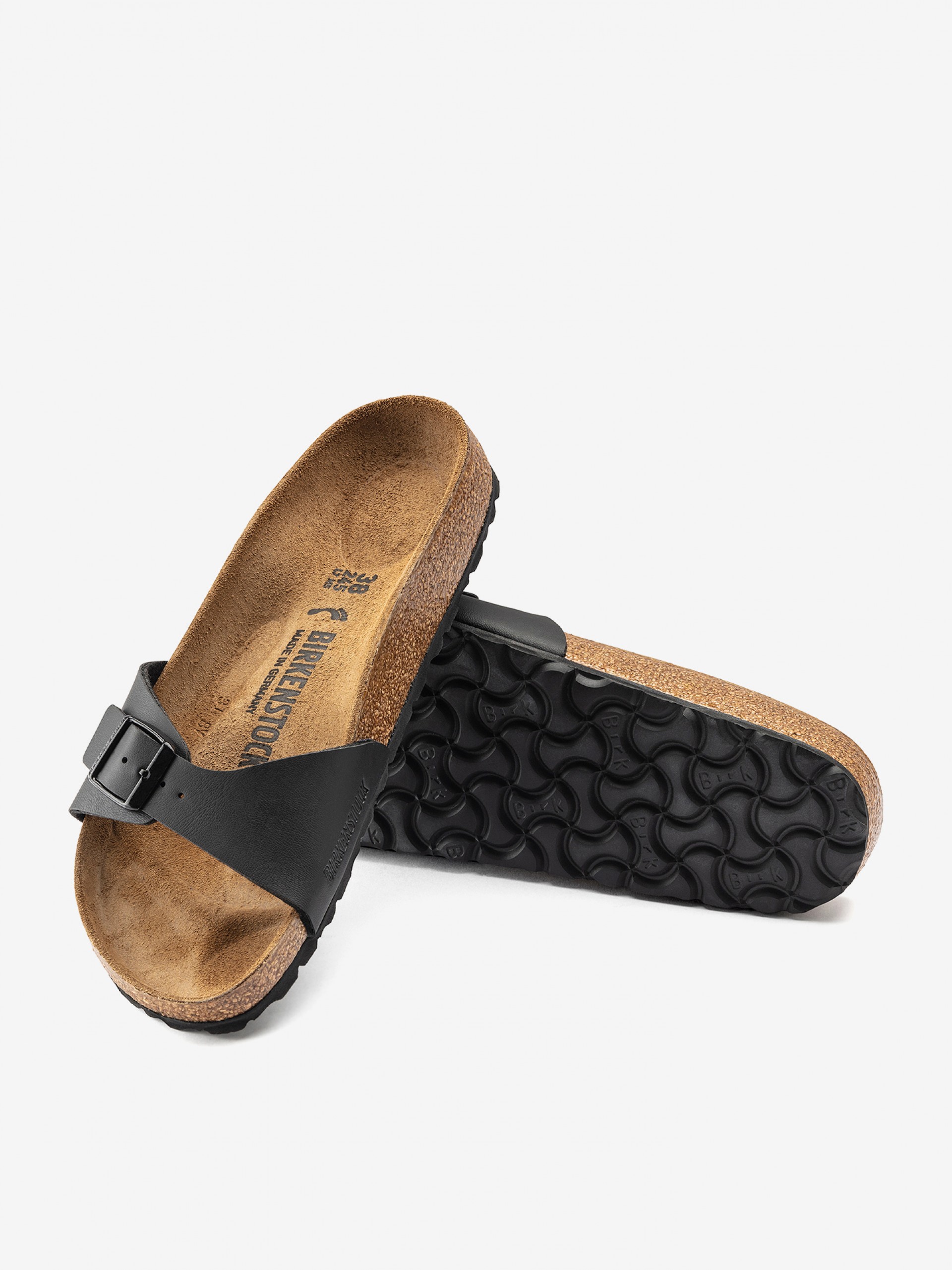 Birkenstock Madrid Birko-Flor Black Slides