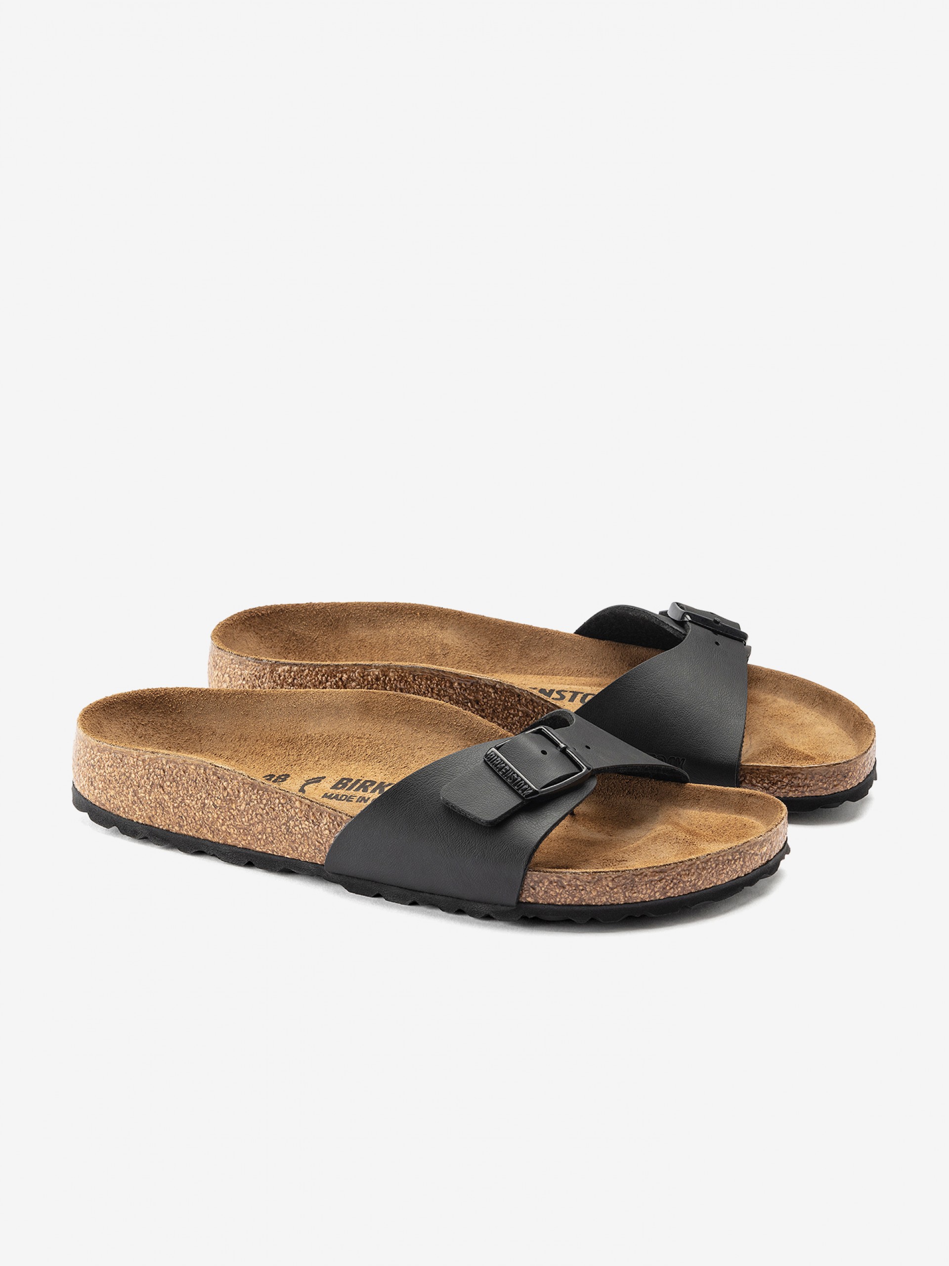 Birkenstock Madrid Birko-Flor Black Slides