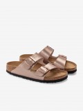 Birkenstock Arizona Birko-Flor Rose Gold Slides