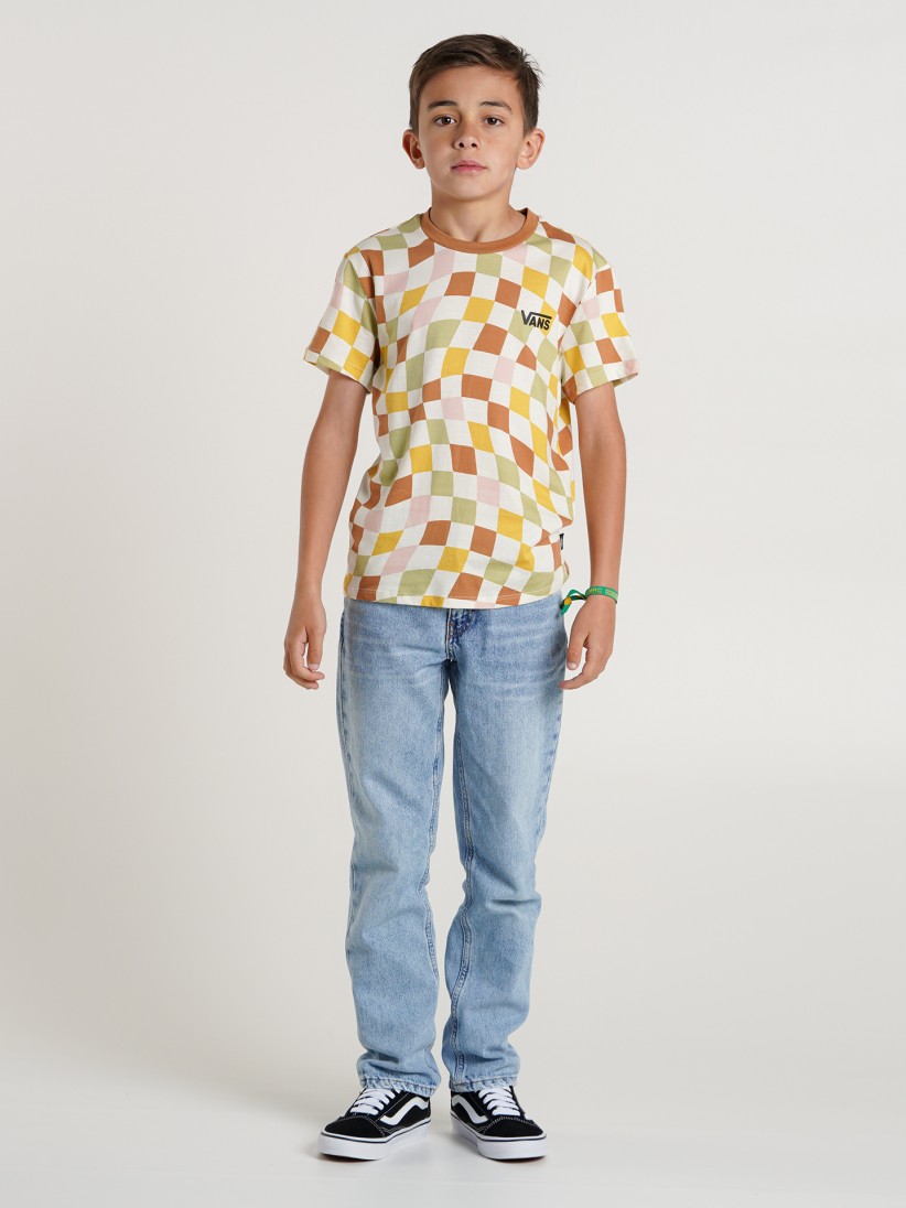 T-shirt Vans Checker Print Crew Kids