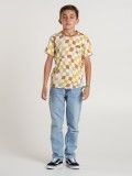 Camiseta Vans Checker Print Crew Kids