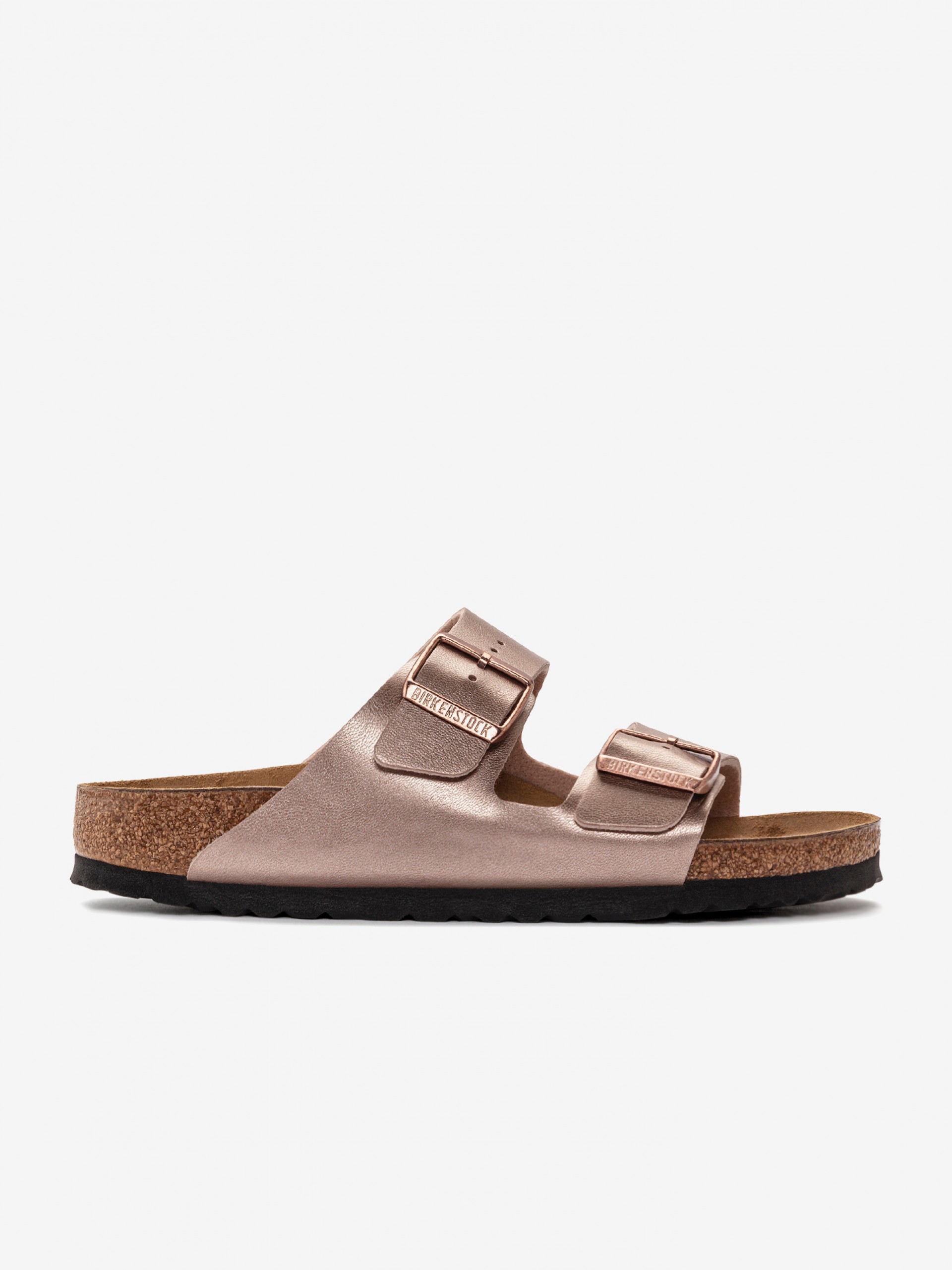 Birkenstock Arizona Birko-Flor Rose Gold Slides