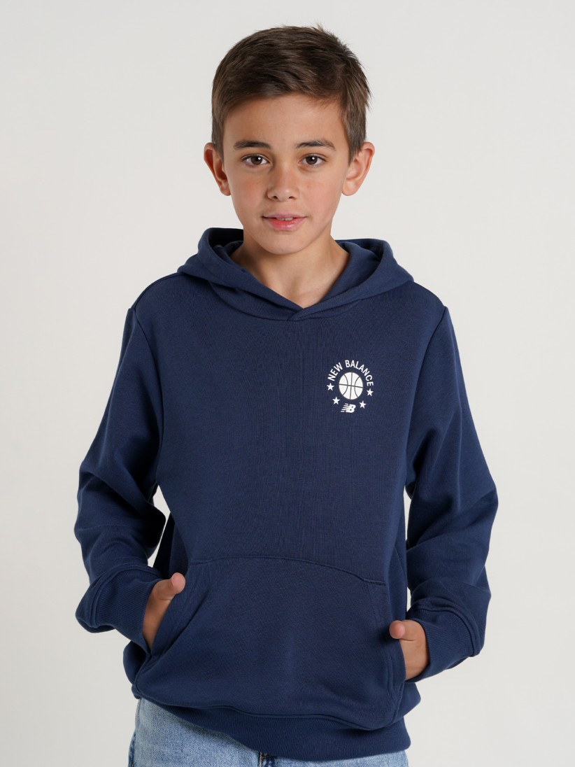 Sudadera con Capucha New Balance Hoops Essentials Kids