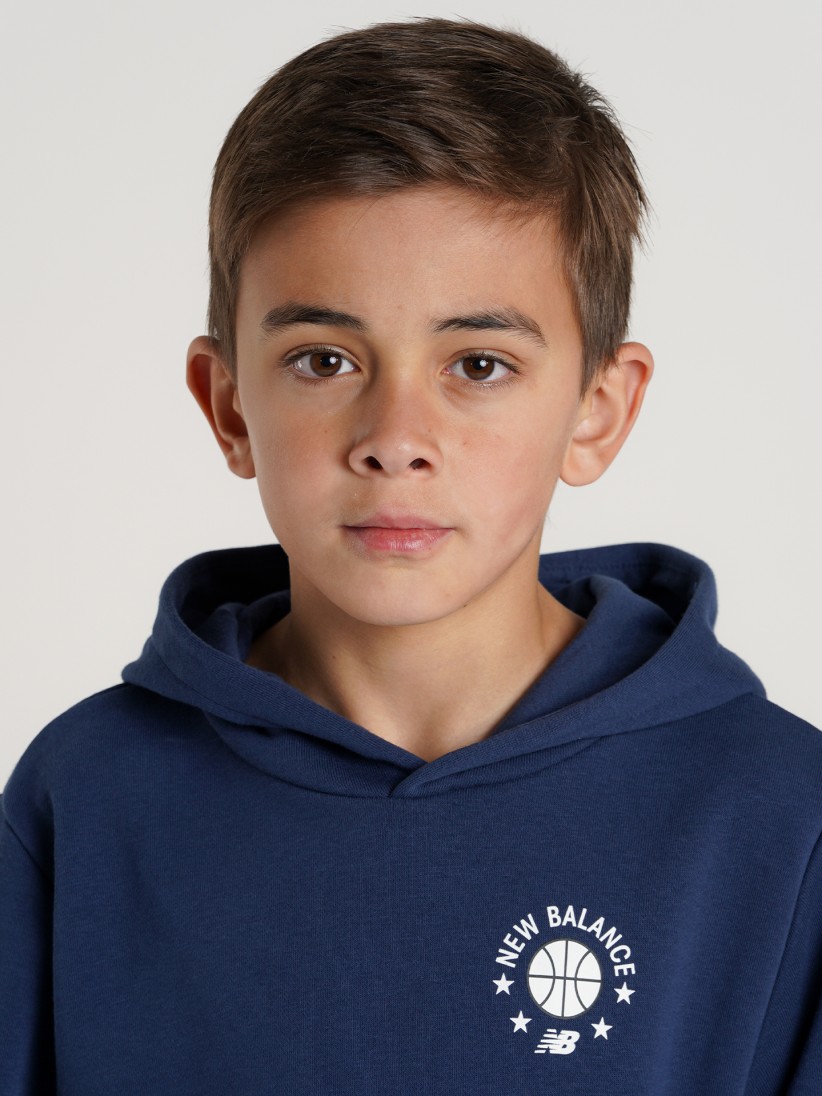 Sudadera con Capucha New Balance Hoops Essentials Kids