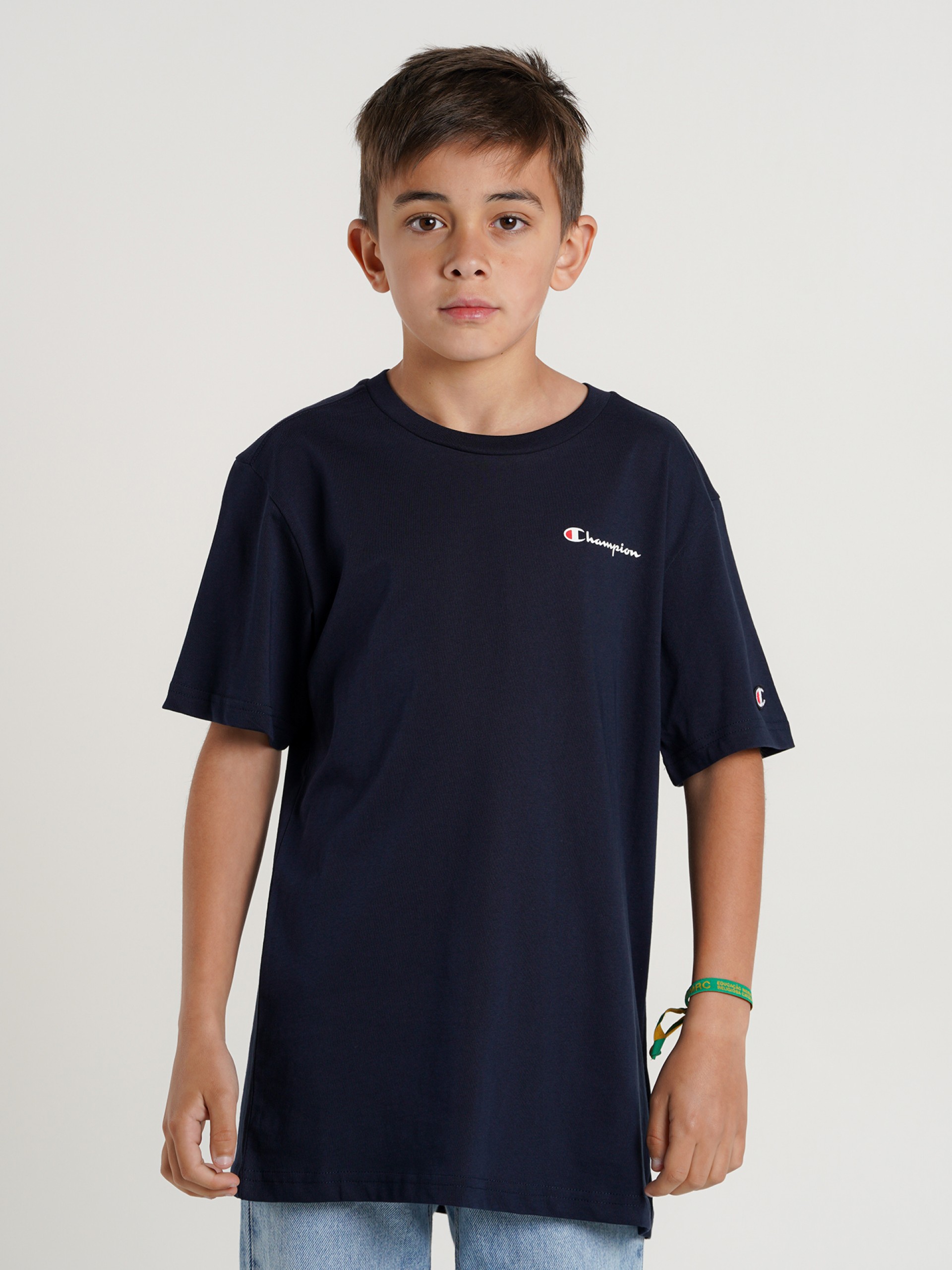 Camiseta Champion Legacy Script Kids