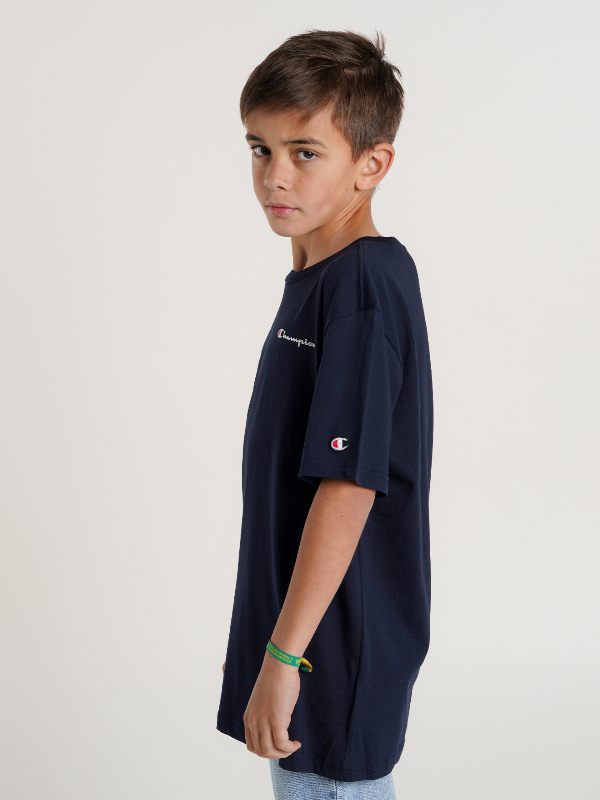 Camiseta Champion Legacy Script Kids
