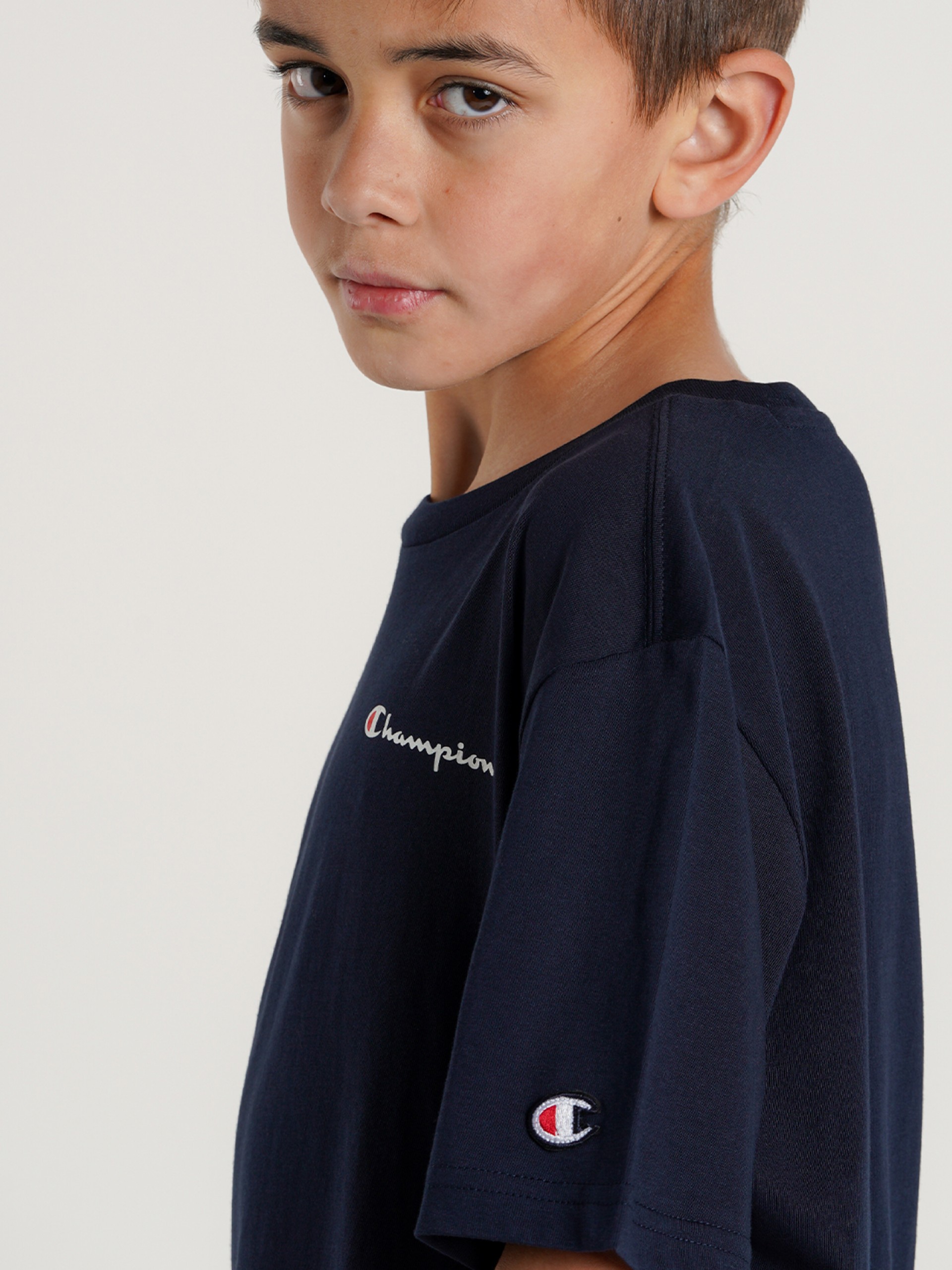 Camiseta Champion Legacy Script Kids