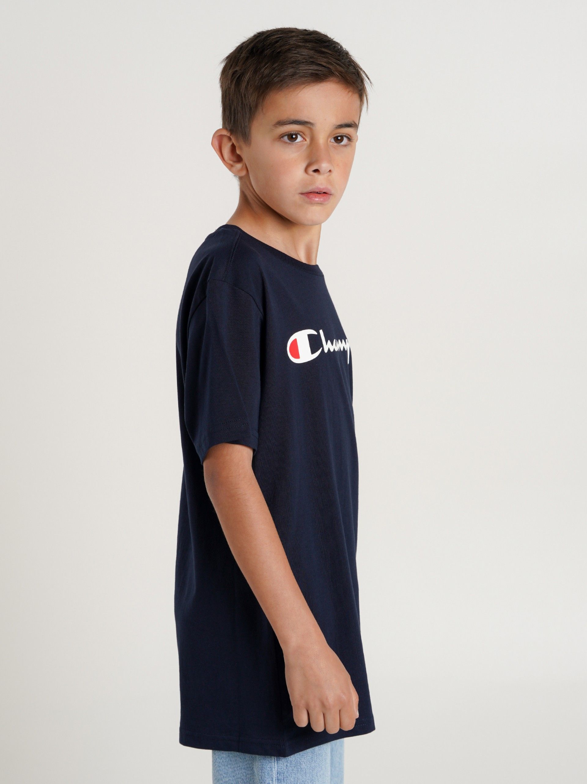 Camiseta Champion Legacy Script Logo Kids