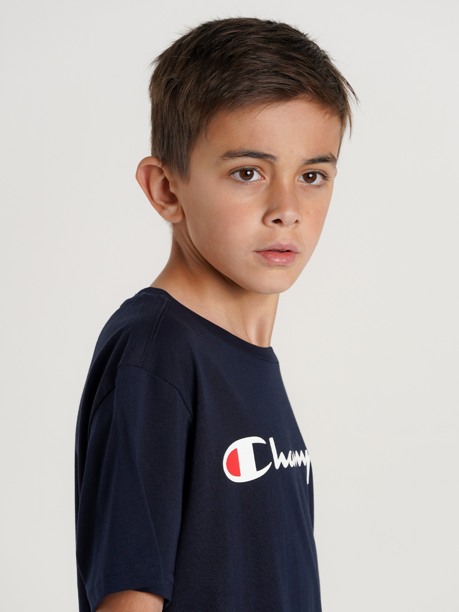 Camiseta Champion Legacy Script Logo Kids