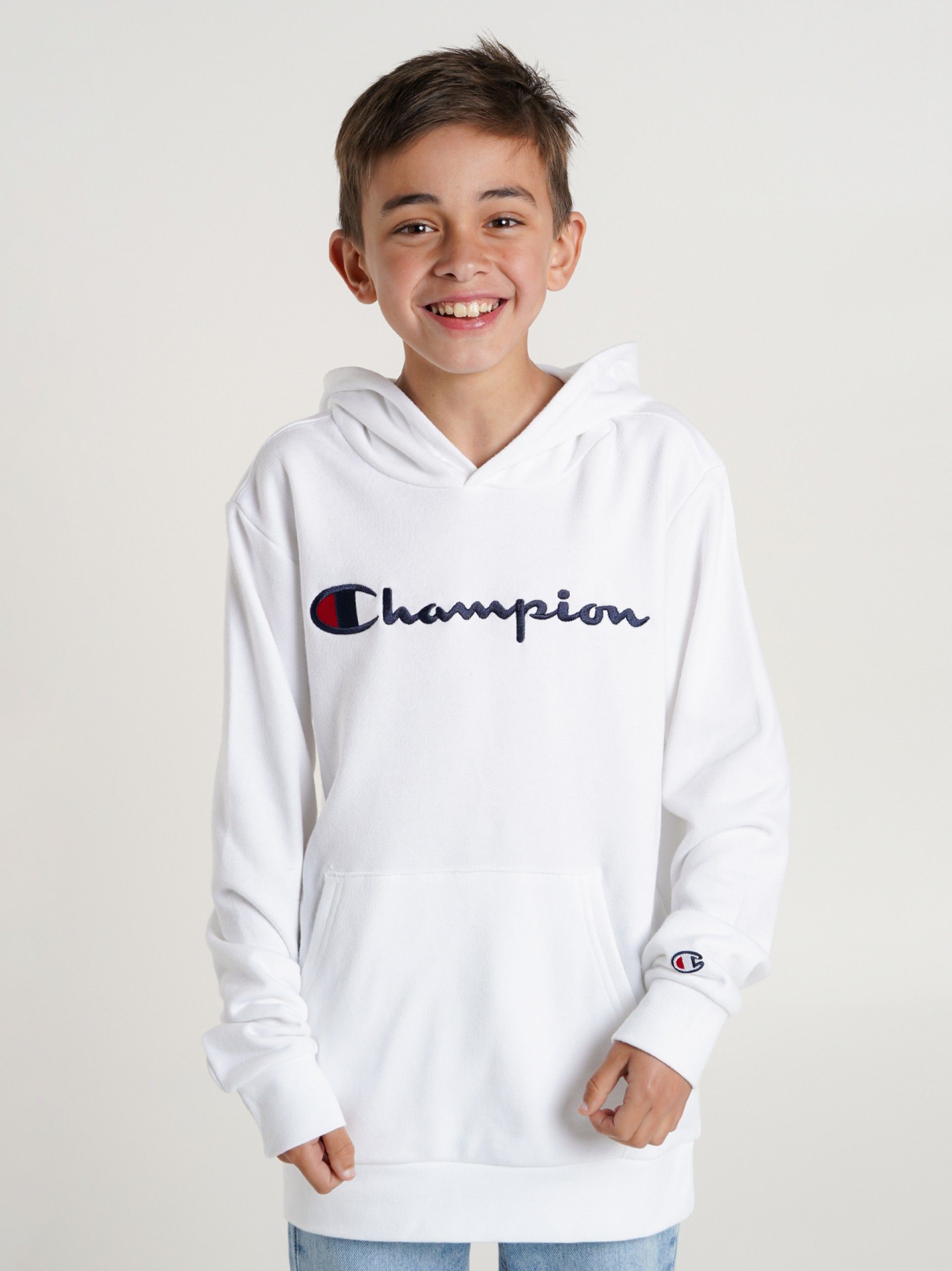Camisola com Capuz Champion Legacy Big Script Logo Kids