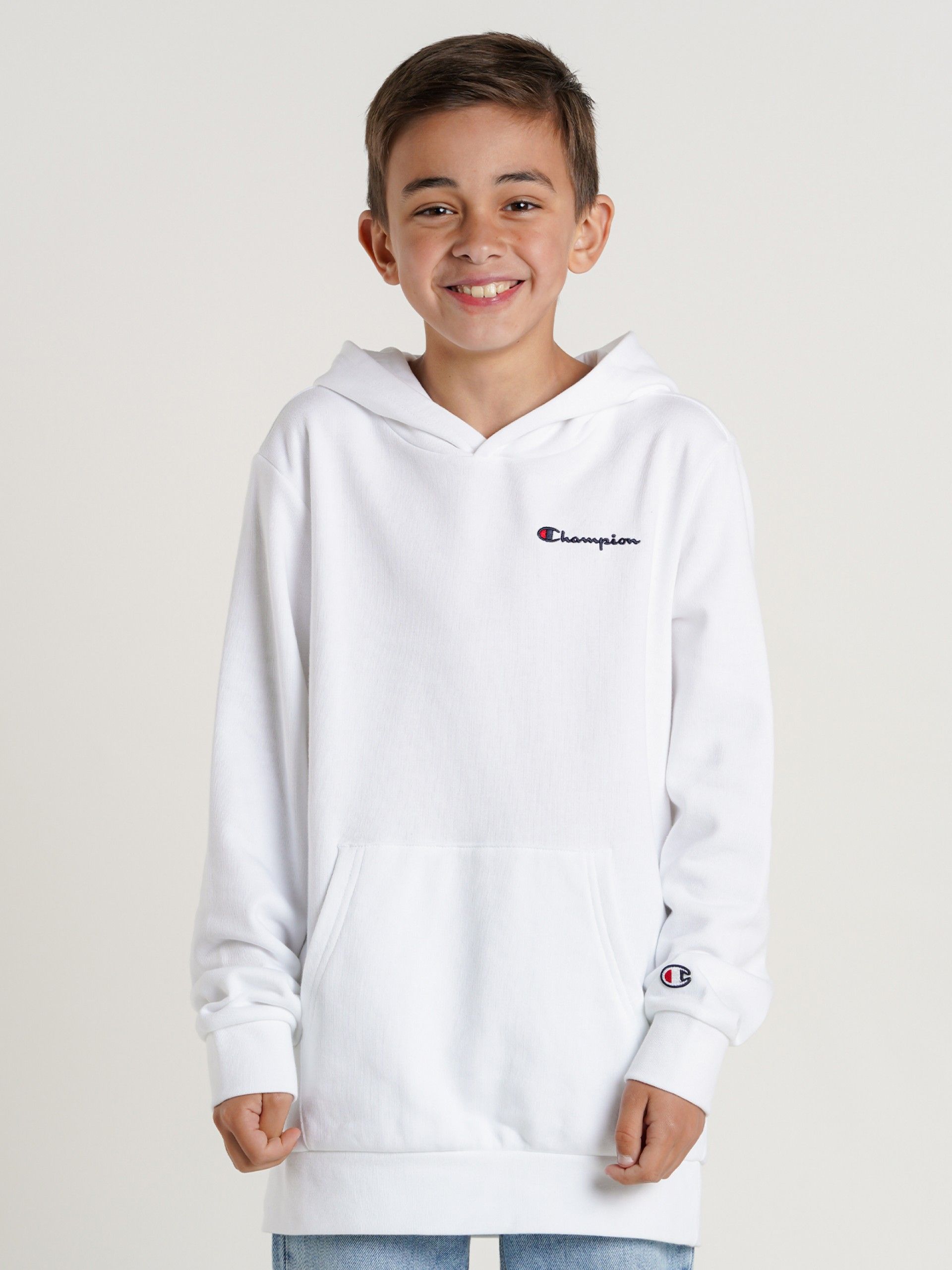 Camisola com Capuz Champion Legacy Embroidered Logo Kids