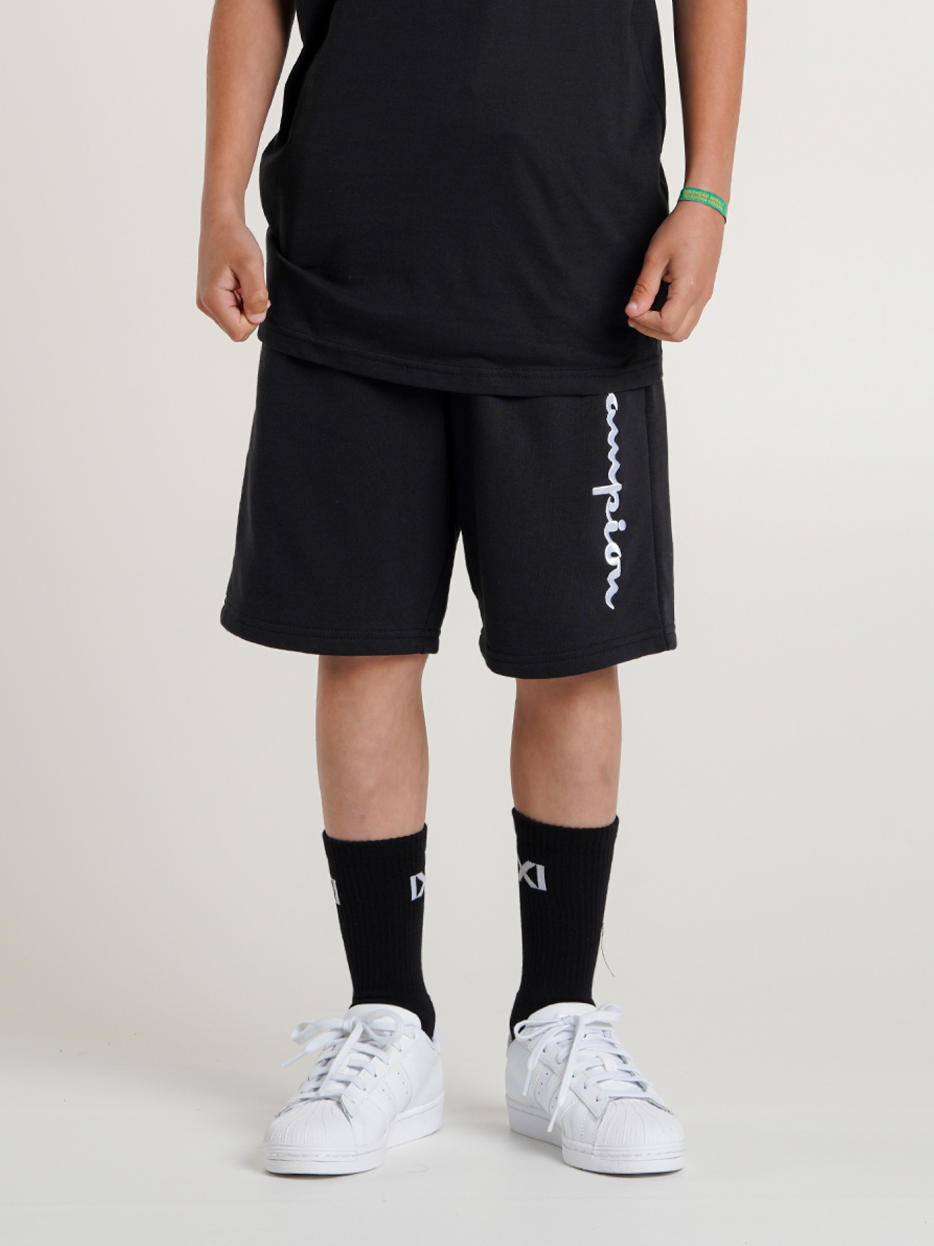Champion Legacy Script Logo Kids Shorts