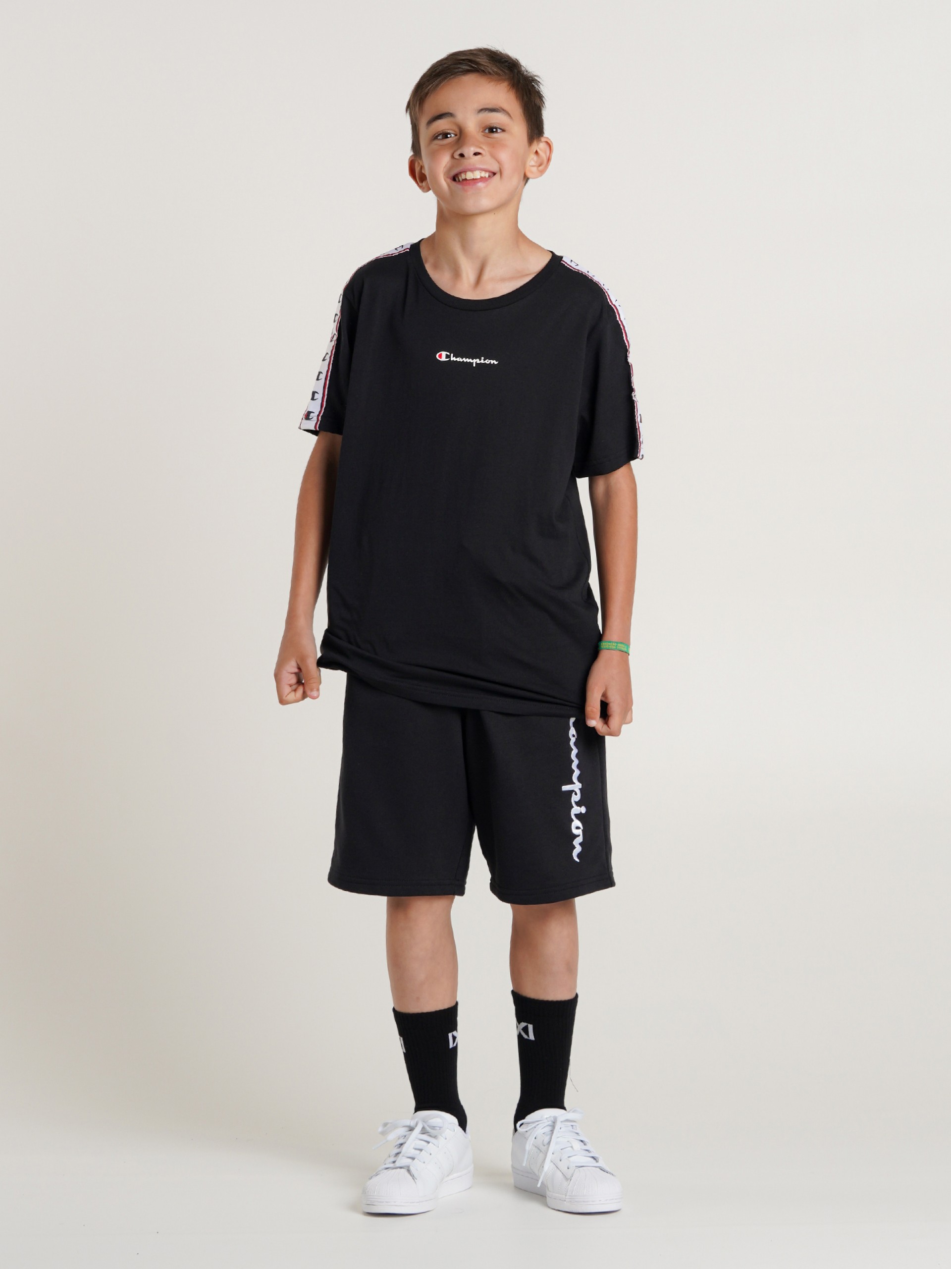 Champion Legacy Script Logo Kids Shorts