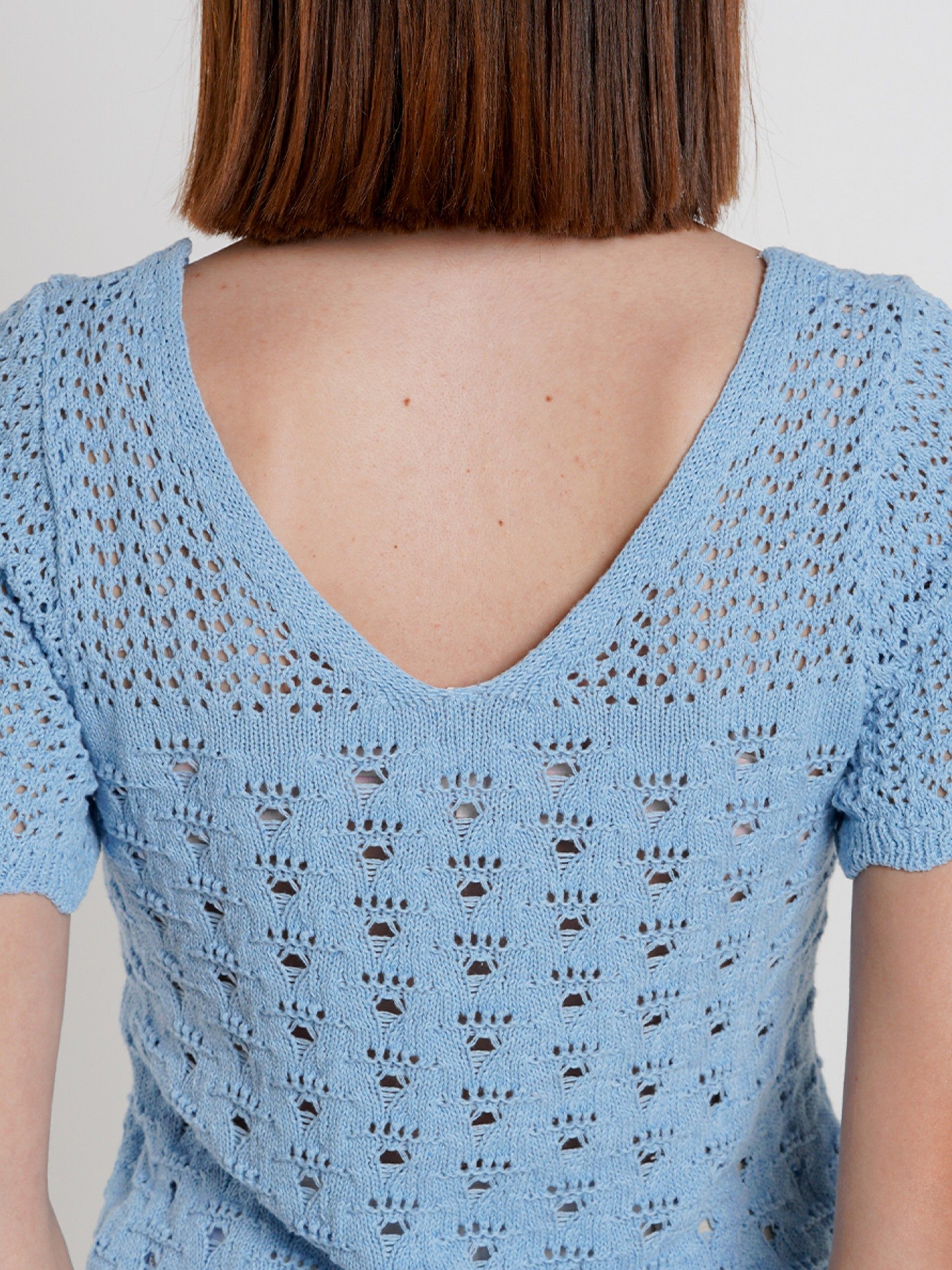 Camiseta Only Becca Life V-Neck Top Cc Knt