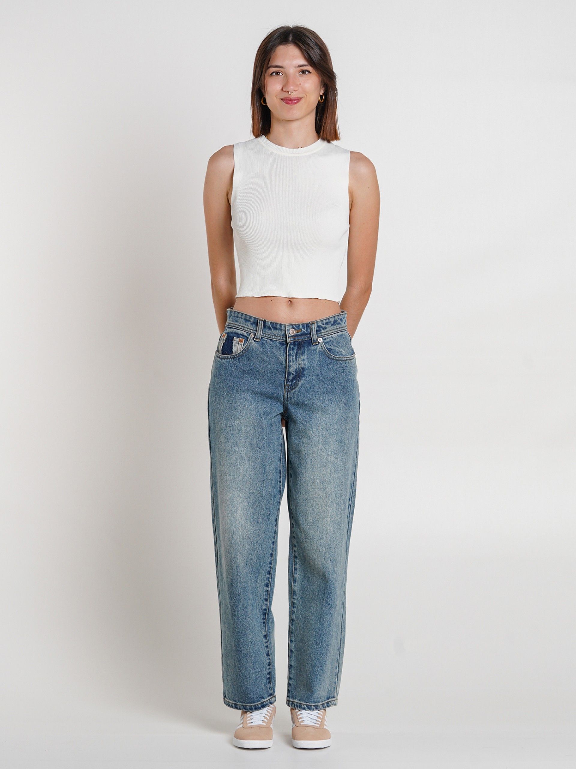 Pantalones Vaqueros Only Collette Lw Loose Str L Ank Pa Dnm Bj