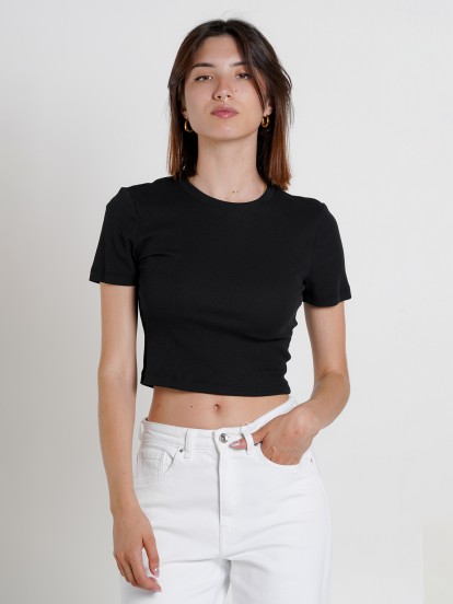 Only Betty O-Neck Short Top Cc Jrs T-shirt