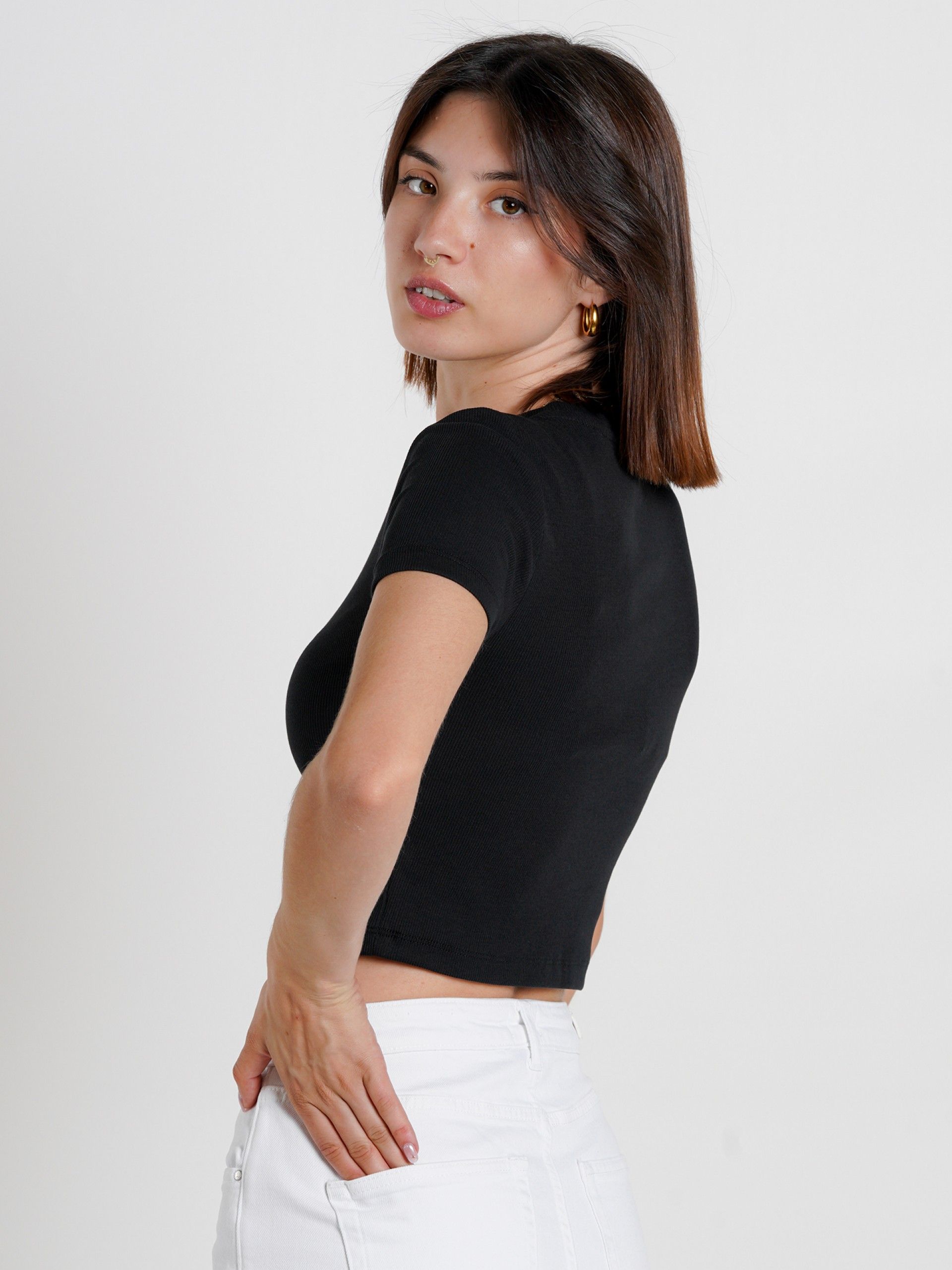 Camiseta Only Betty O-Neck Short Top Cc Jrs