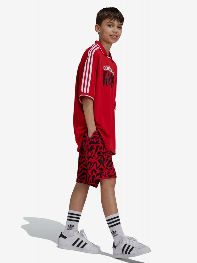 Camiseta Adidas Graphic Jersey J Roja