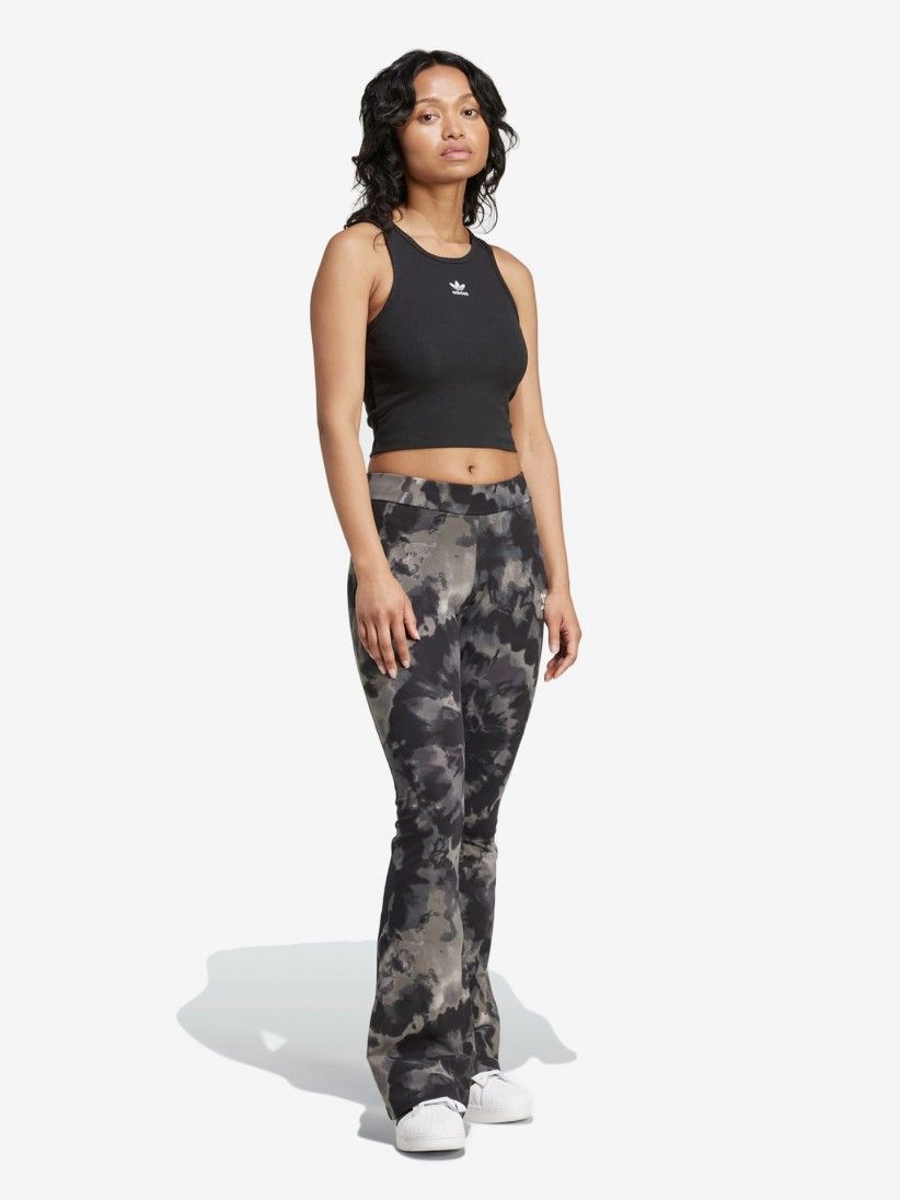 Leggings Adidas Tie-Dyed Flared W Pretas