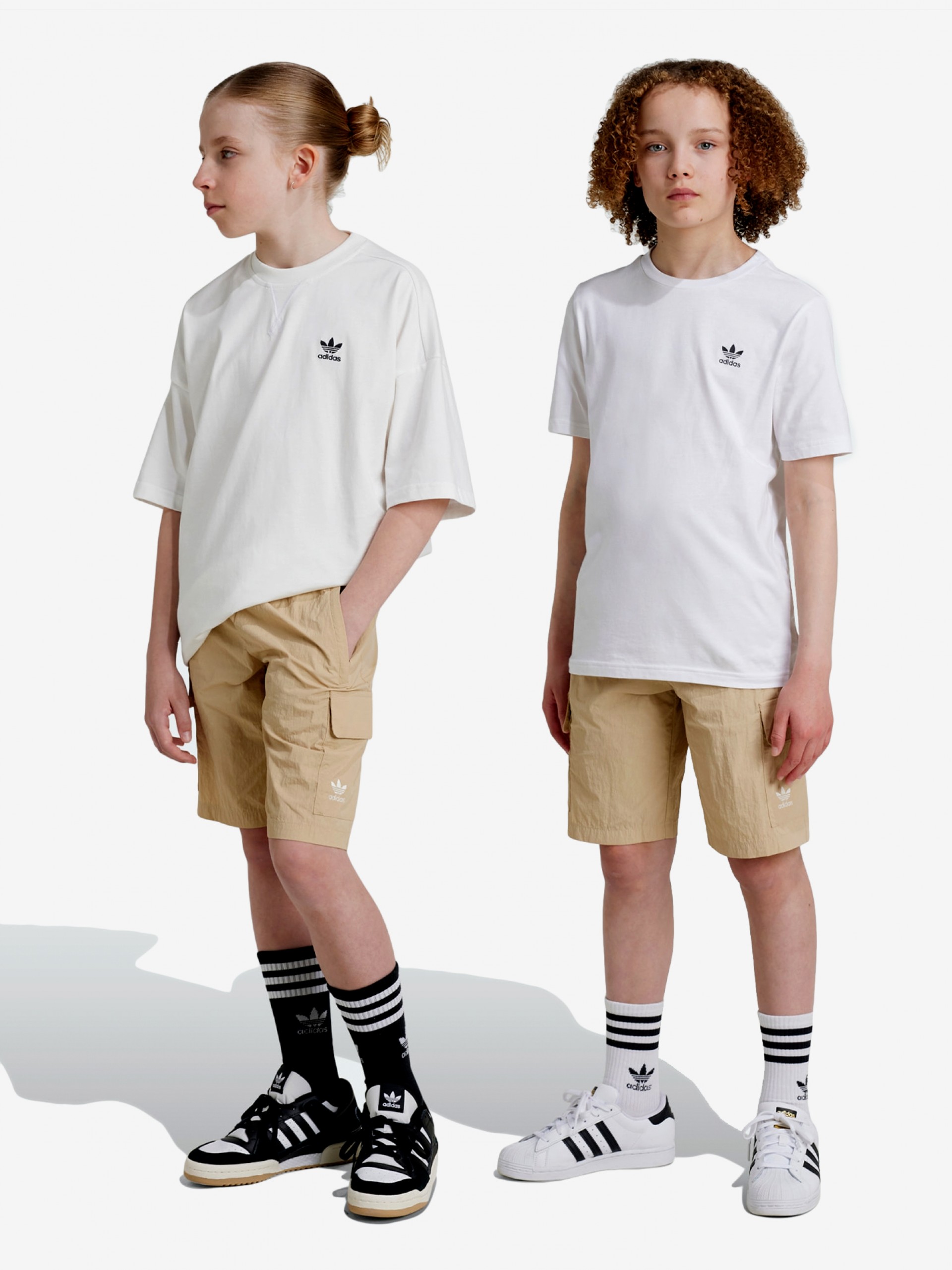 Pantalones Cortos Adidas Cargo J Beige