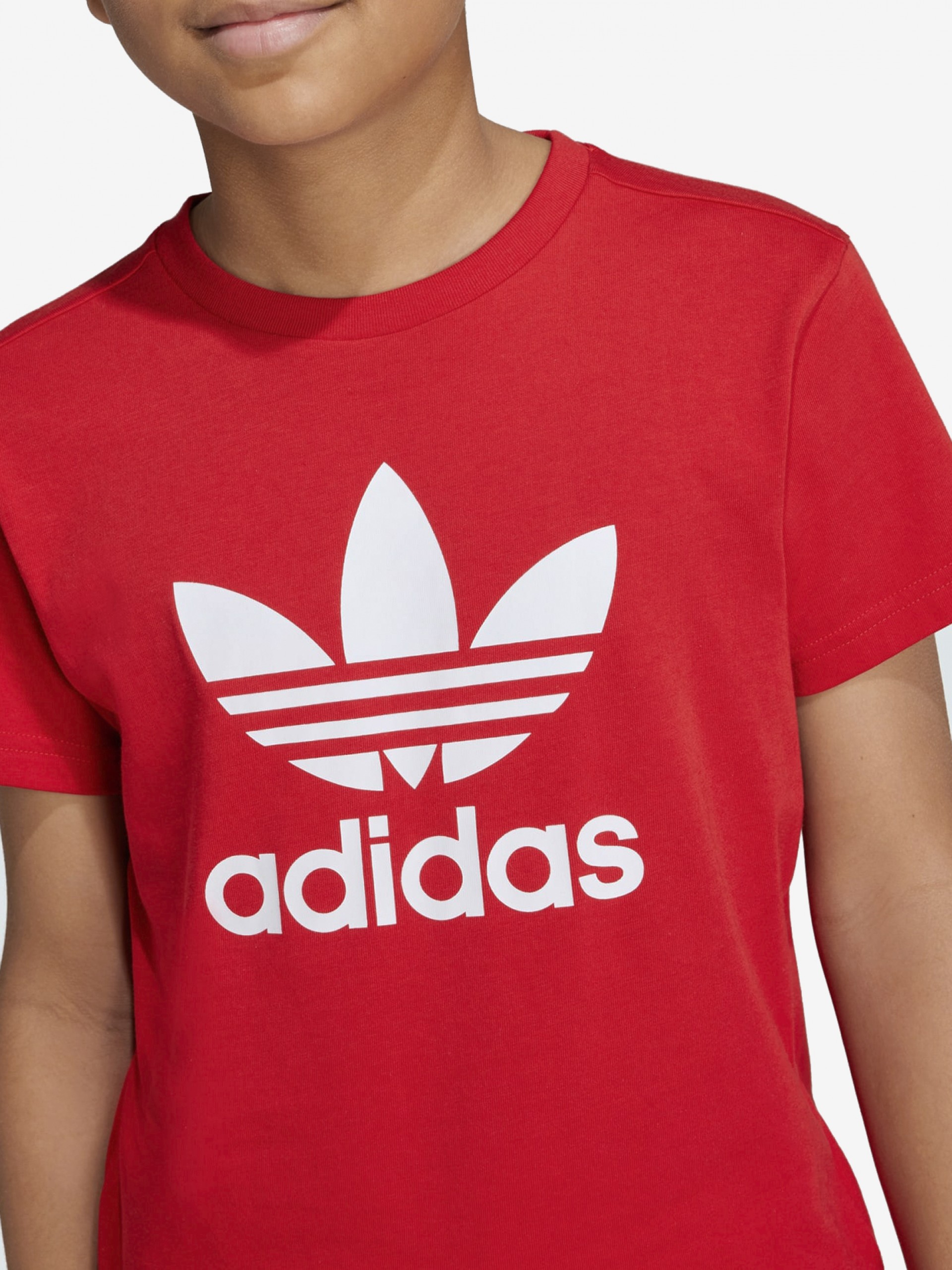 T-shirt Adidas Trefoil J Vermelha