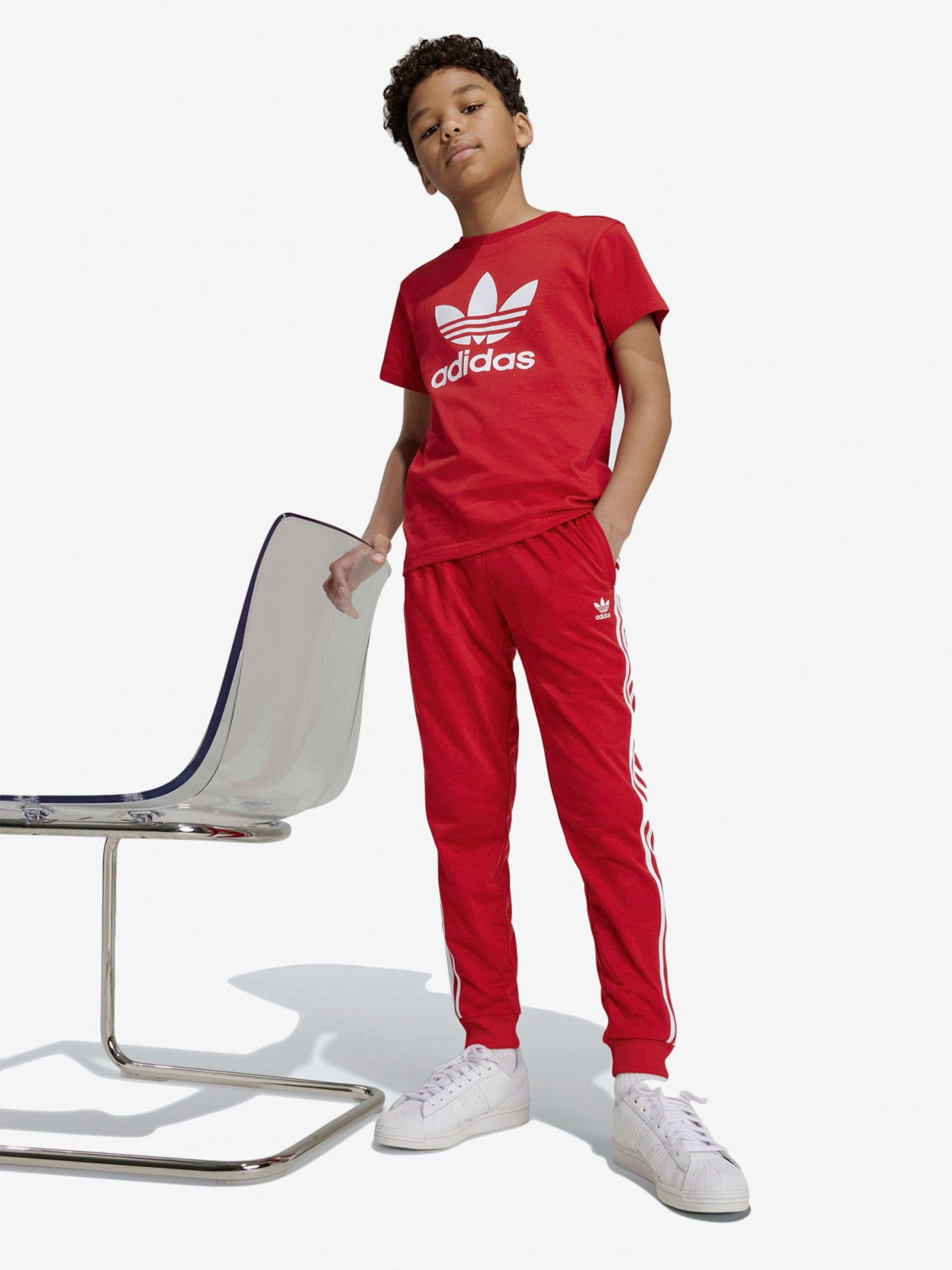 T-shirt Adidas Trefoil J Vermelha