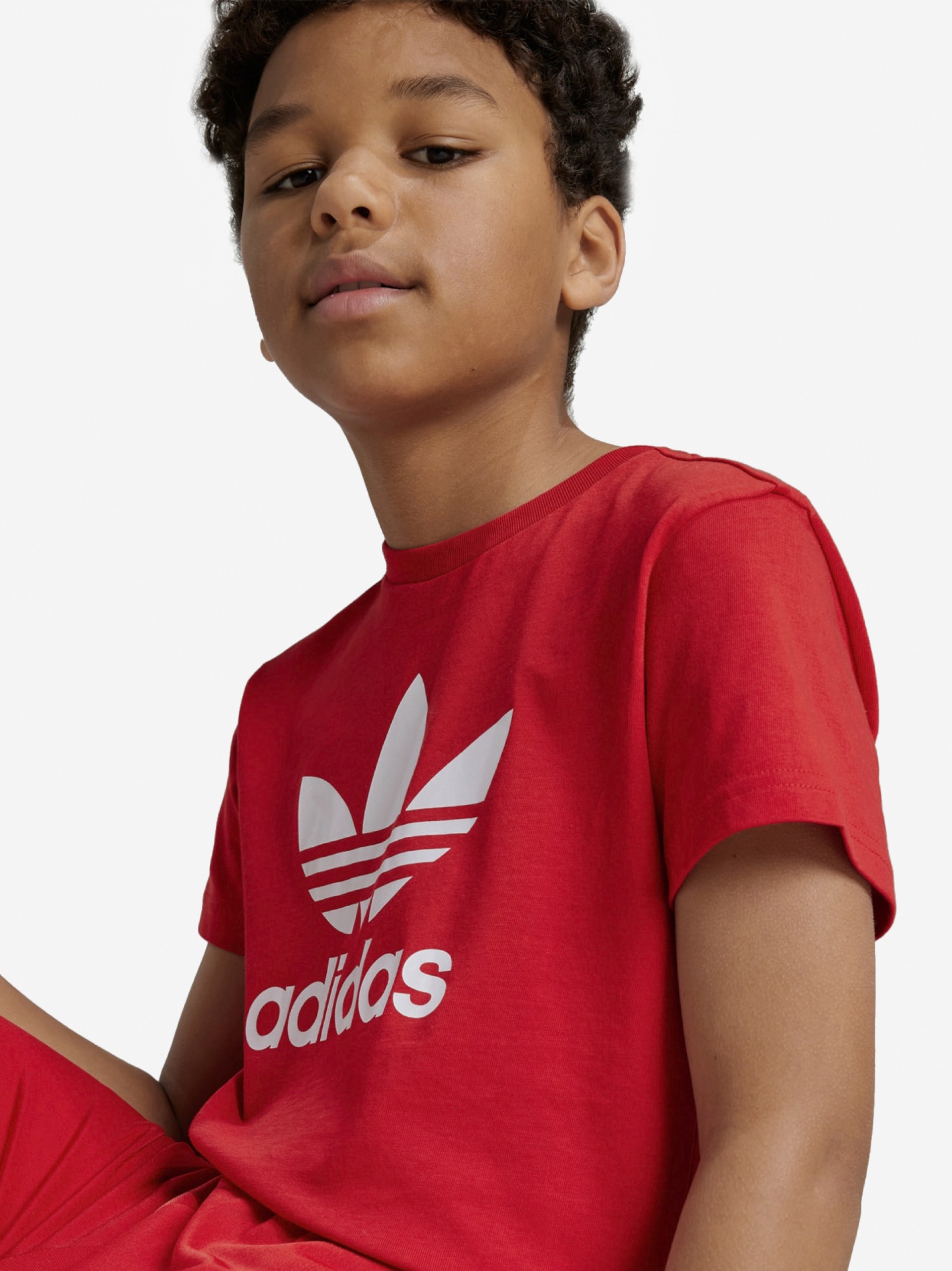 T-shirt Adidas Trefoil J Vermelha