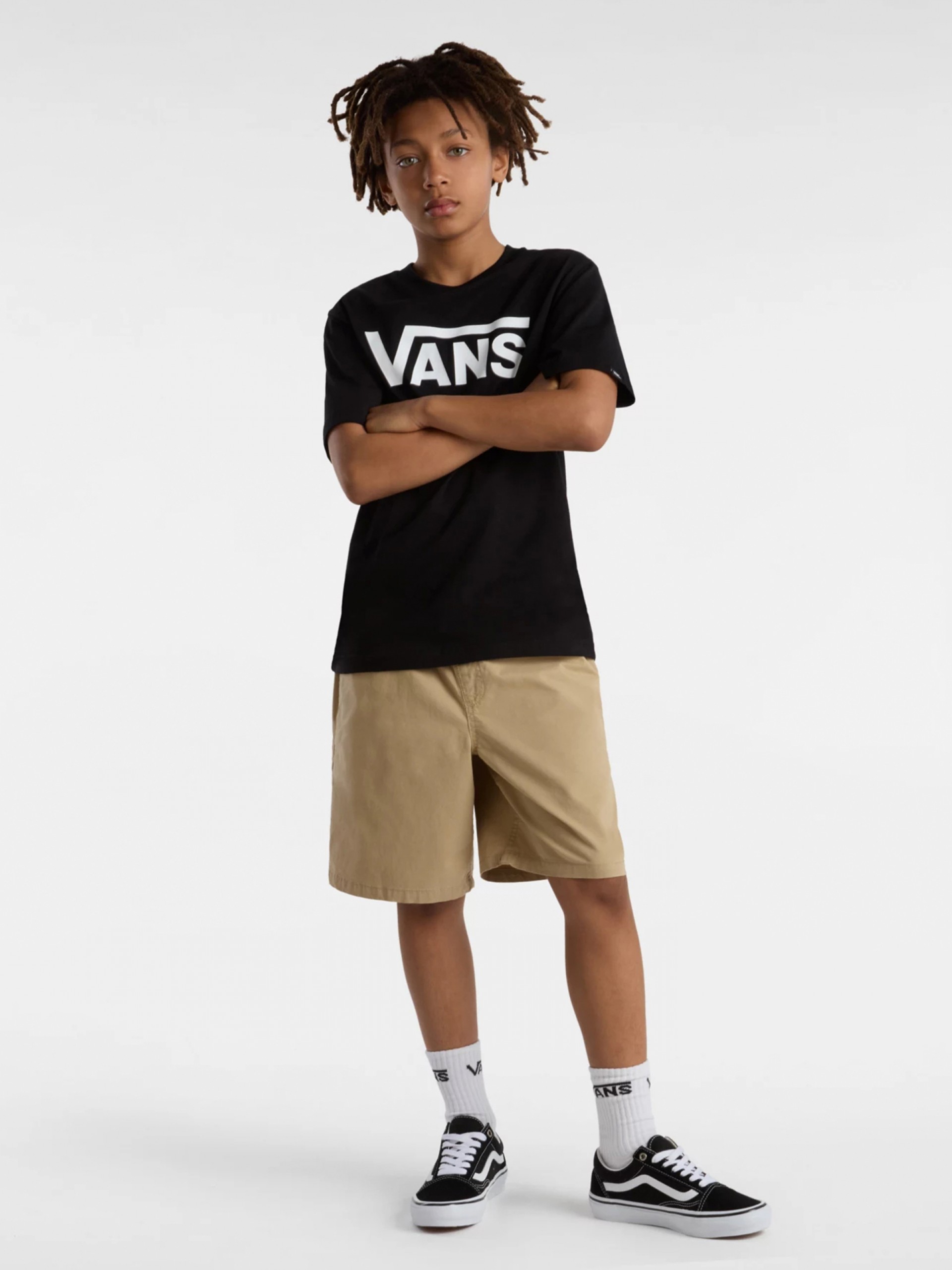 Camiseta Vans Classic Kids Negra