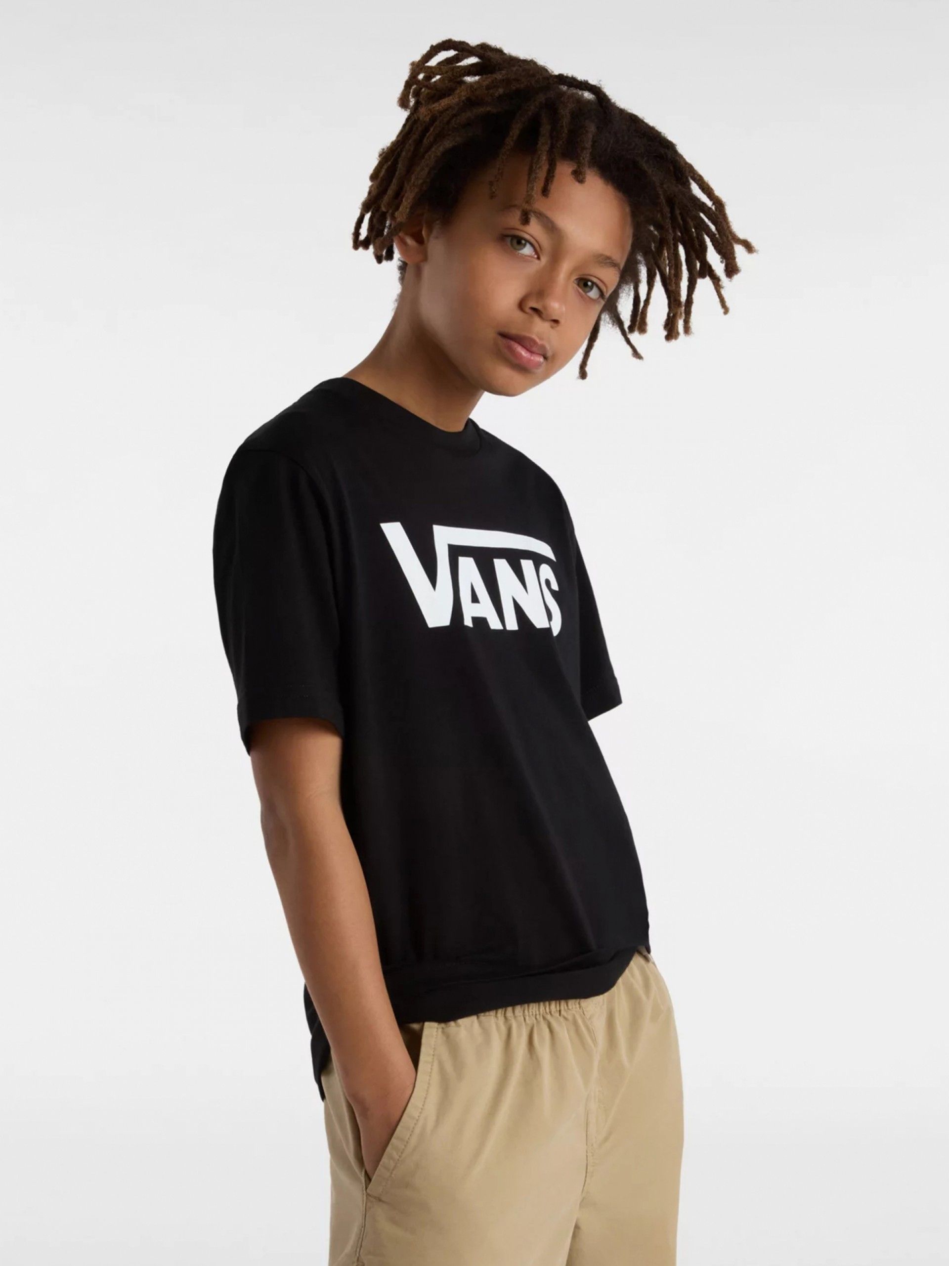 Camiseta Vans Classic Kids Negra