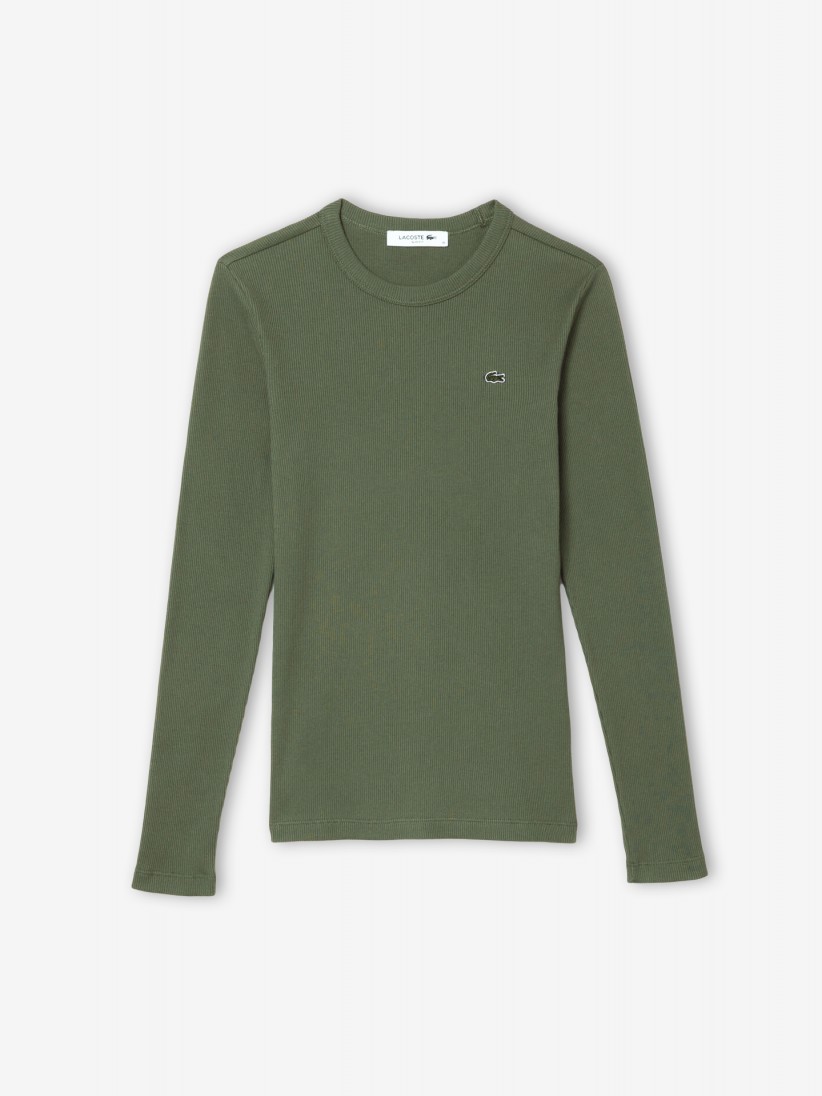 Camisola Lacoste Long Sleeved Ribbed Cotton Verde