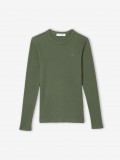 Lacoste Long Sleeved Ribbed Cotton Green T-shirt