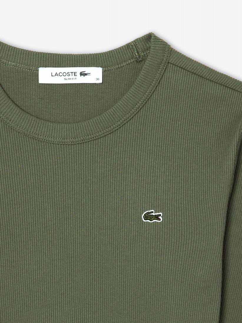 Camisola Lacoste Long Sleeved Ribbed Cotton Verde