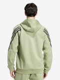 Chaqueta con Capucha Adidas 3-Stripes Verde