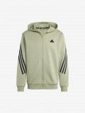 Chaqueta con Capucha Adidas 3-Stripes Verde