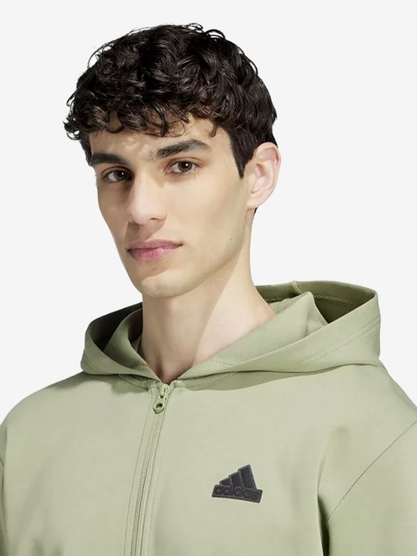 Chaqueta con Capucha Adidas 3-Stripes Verde