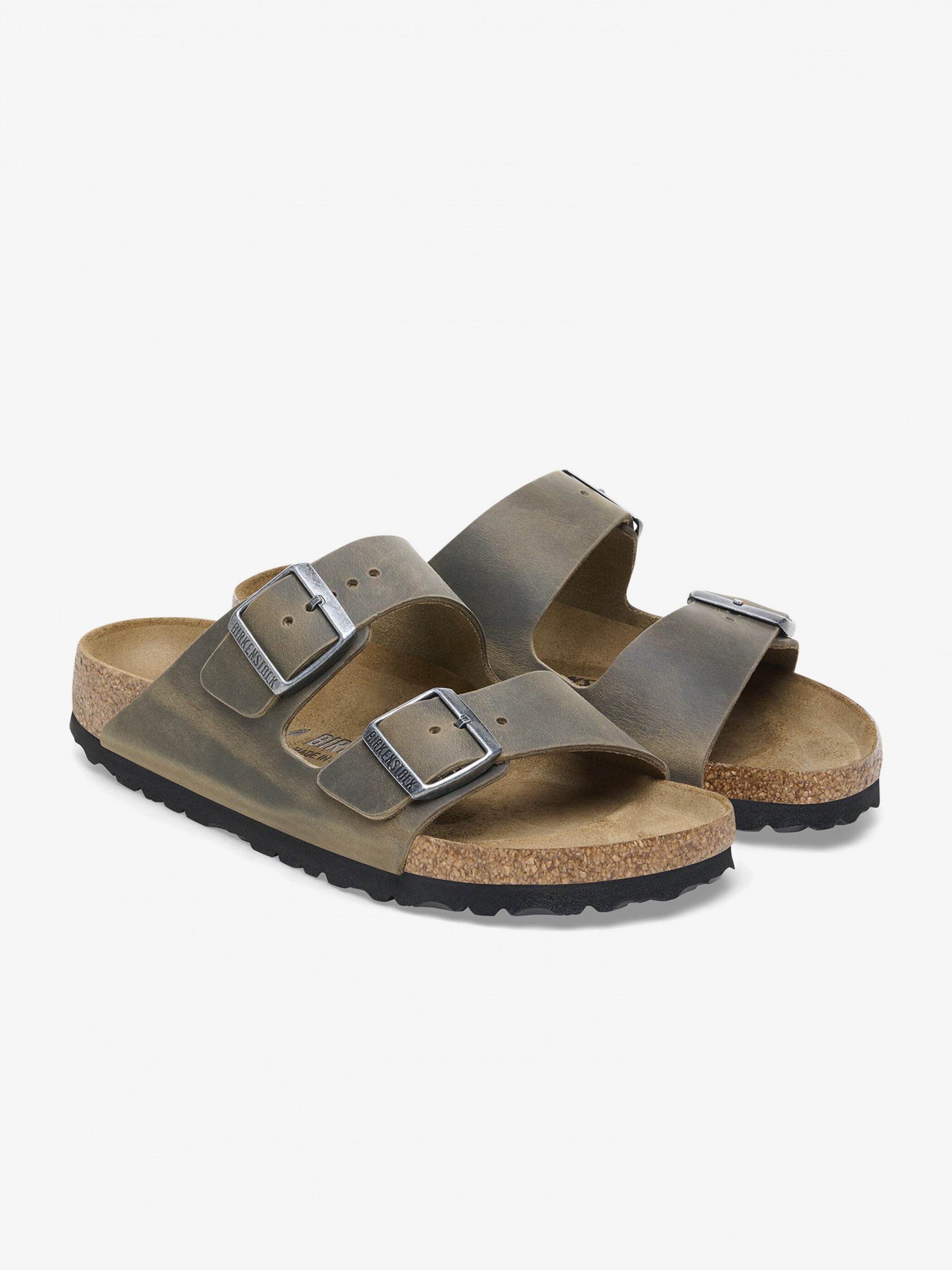 Chinelos Birkenstock Arizona Oiled Leather Caqui