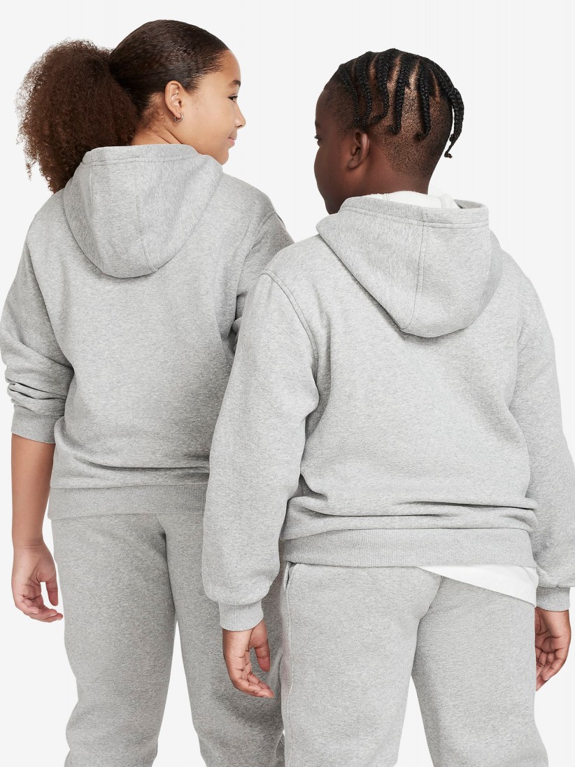 Sudadera con Capucha Nike Sportswear Club Fleece Kids Gris