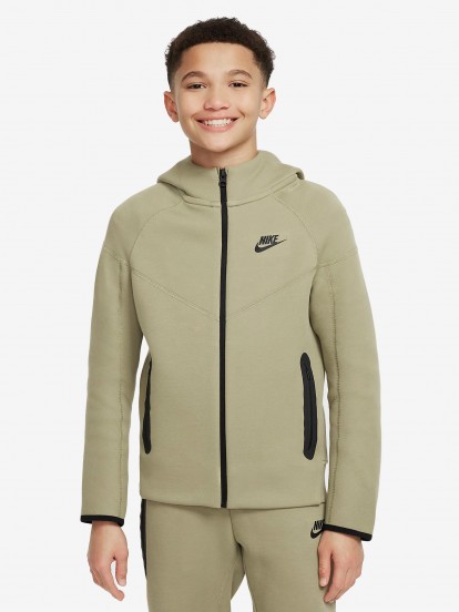 Chaqueta Nike Sportswear Tech Fleece Junior Verde Olive