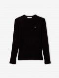 Camiseta de Manga Larga Long Sleeved Ribbed Cotton Negra