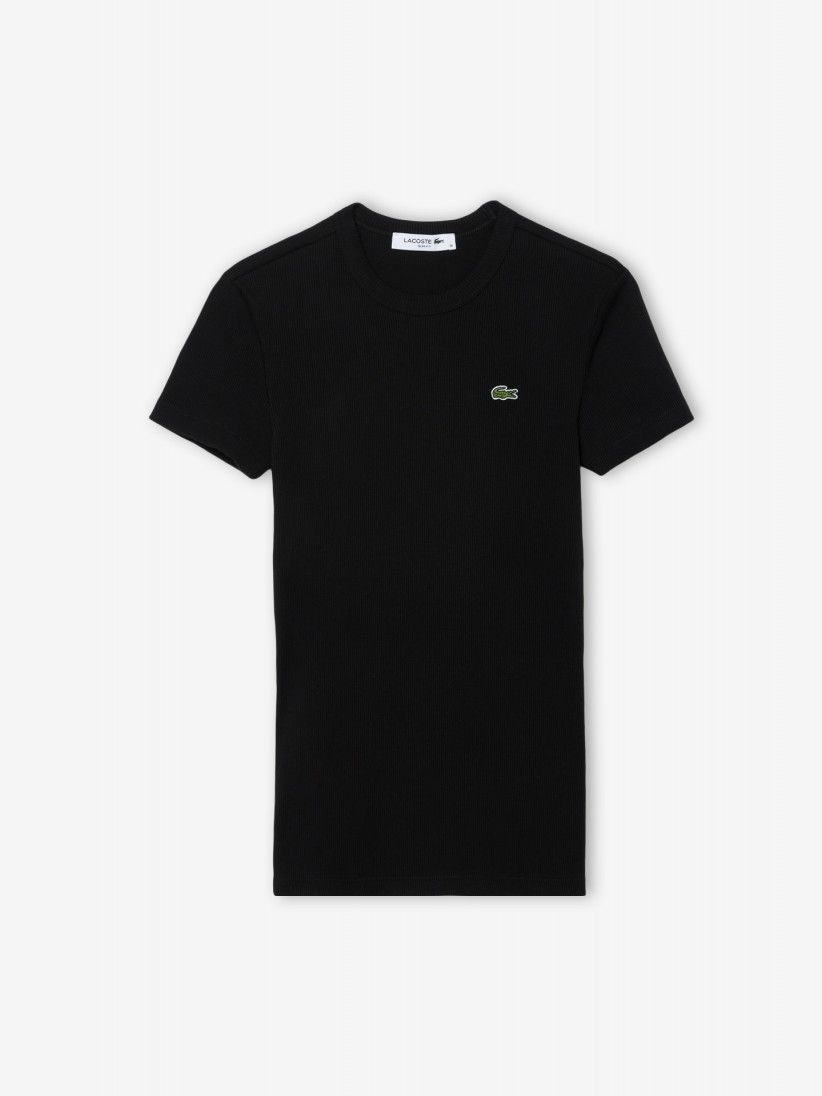 Lacoste Ribbed Black T-shirt