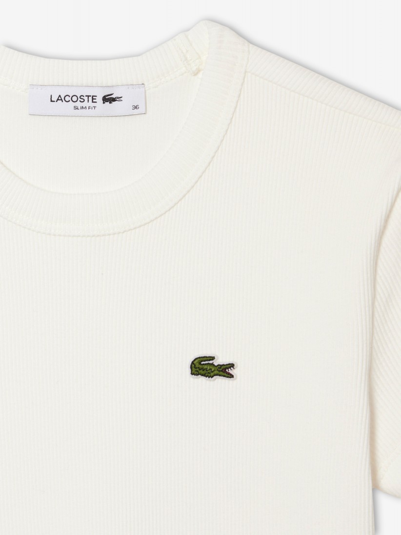 Lacoste Ribbed White T-shirt