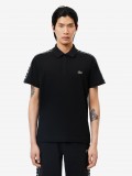 Polo Lacoste Logo Stripe Stretch Pique