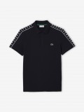 Lacoste Logo Stripe Stretch Pique Polo Shirt