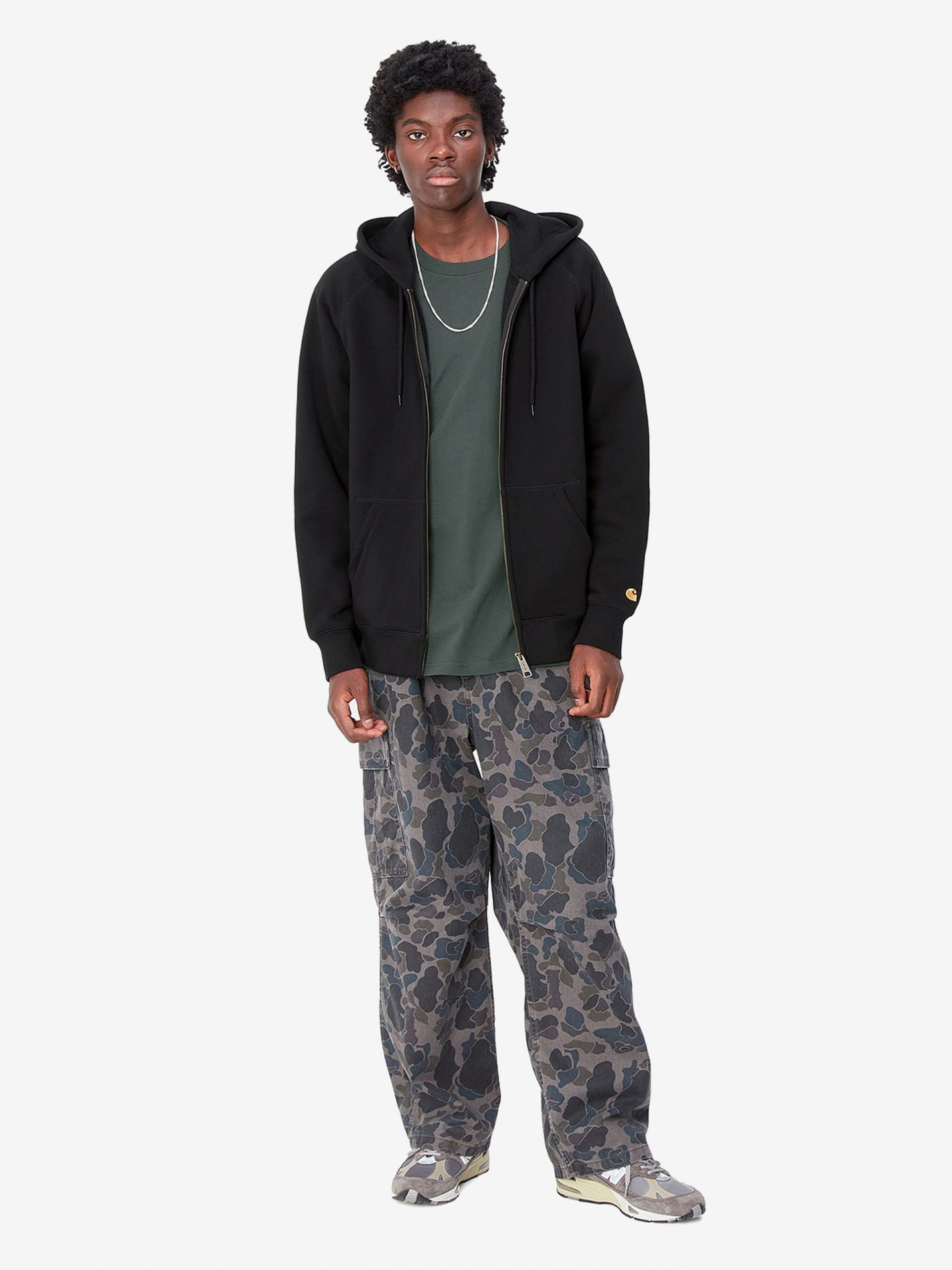 Chaqueta con Capucha Carhartt WIP Chase Negra