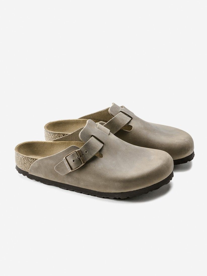 Birkenstock Boston Oiled Leather Slides