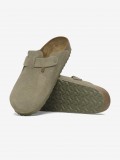 Chinelos Birkenstock Boston Couro em Camura Verdes