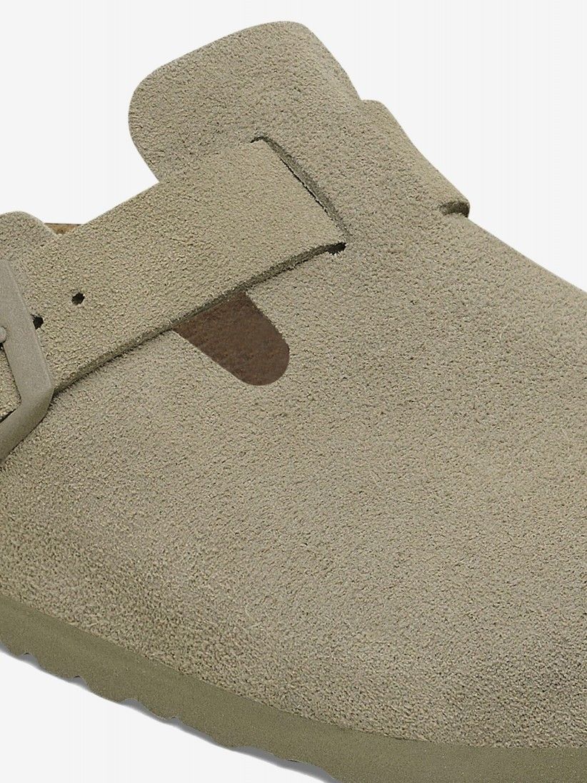 Chinelos Birkenstock Boston Couro em Camura Verdes