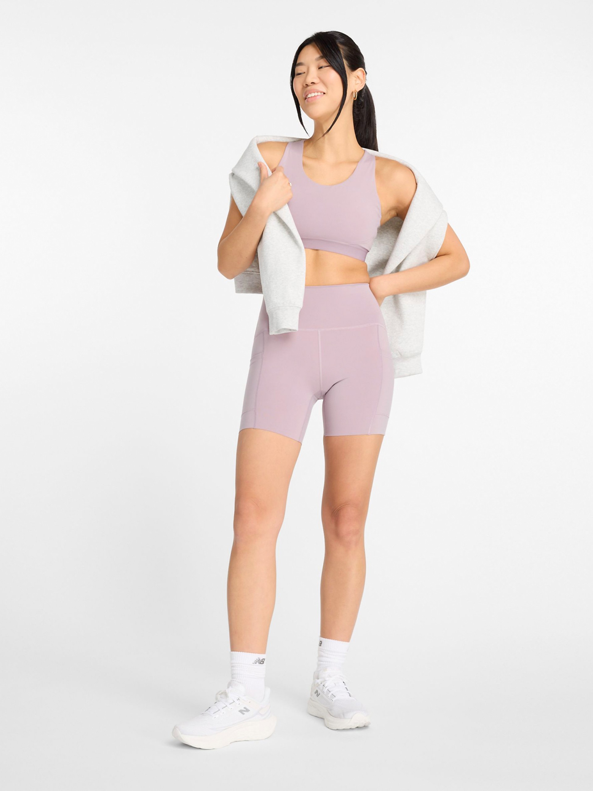 Sujetador Deportivo New Balance Sleek Pocket Sujeción Media