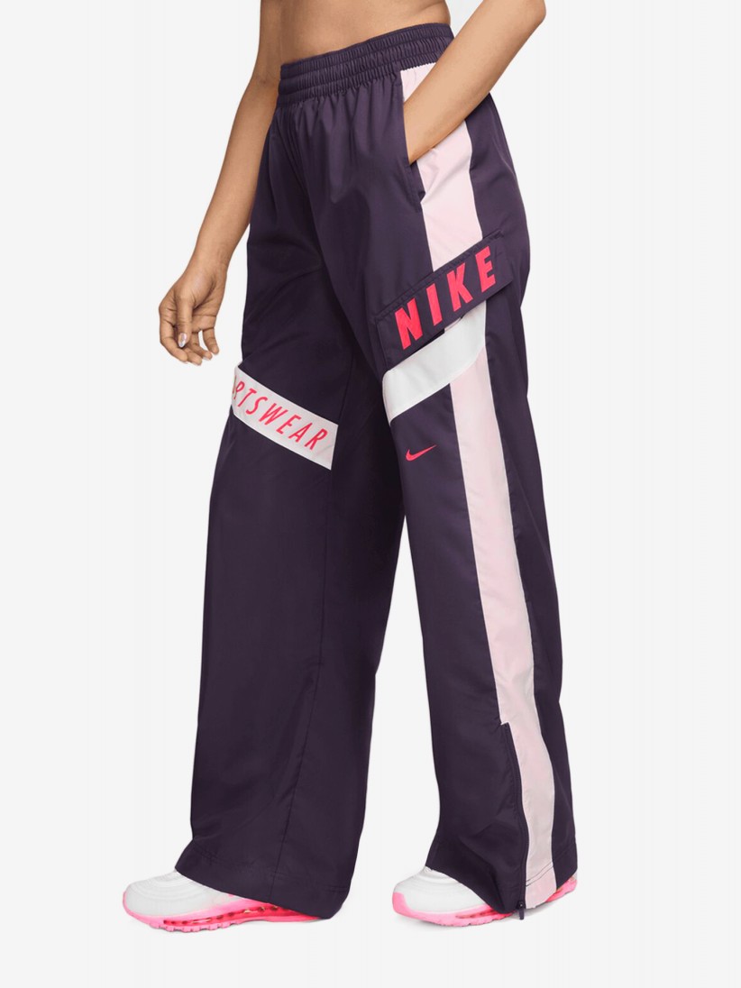 Pantalones Nike Sportswear High Waisted W Lila y Rosa